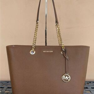 Michael Kors NWT $398 Shania large tote chain shoulder purse
